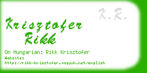 krisztofer rikk business card